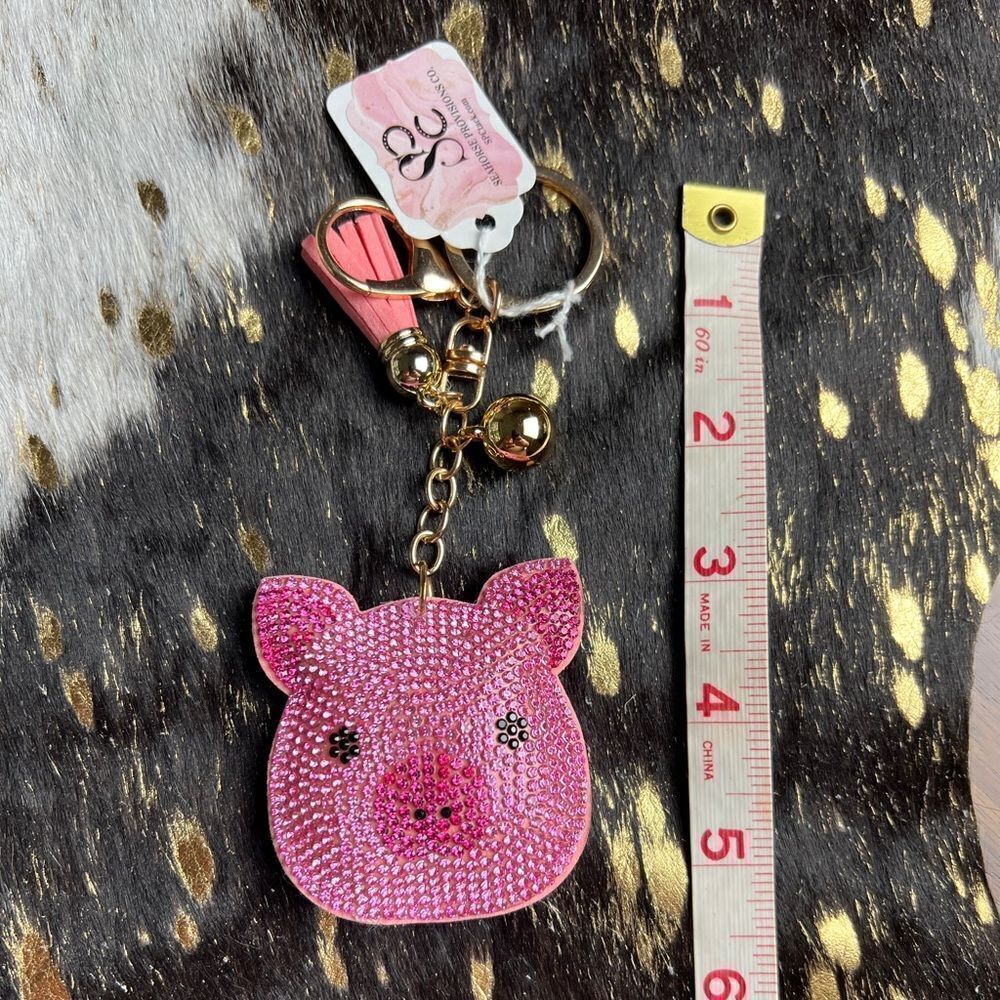 Blinged Piggy Keychain